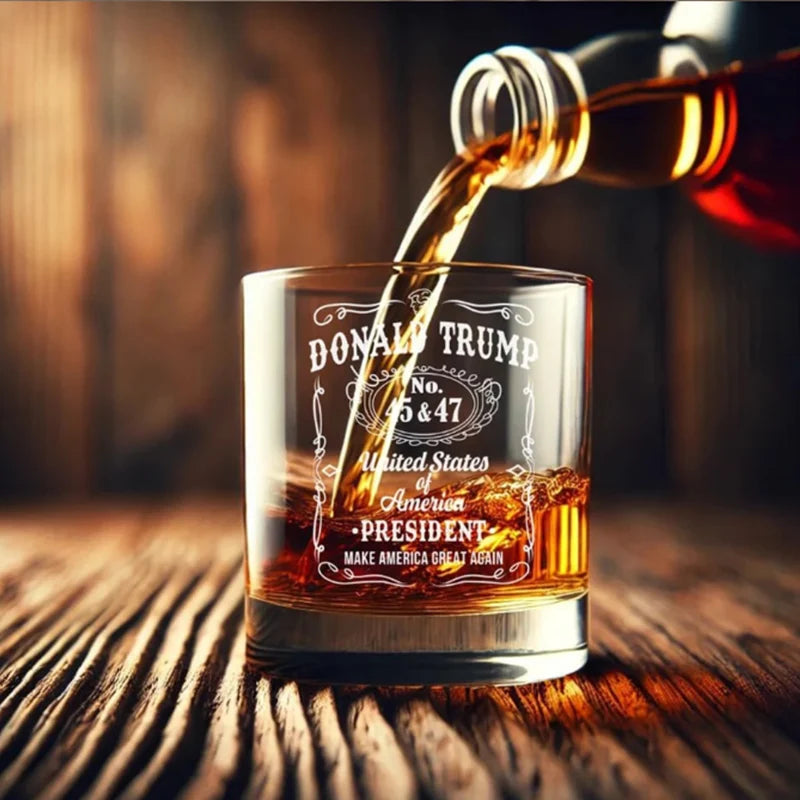 Donald Trump Whiskey Glass