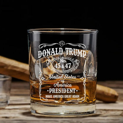 Donald Trump Whiskey Glass
